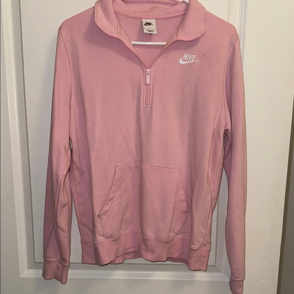 Nike Women's Pink Half-Zip Sweatshirt - Picture 1 of 3